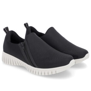 Tênis Slip On Elastano Zíper