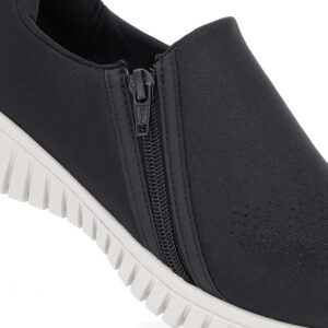 Tênis Slip On Elastano Zíper