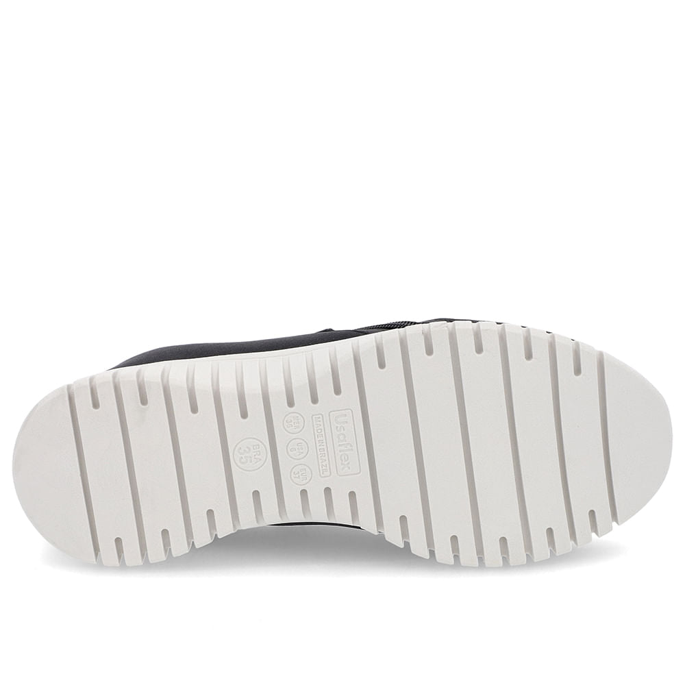 Tênis Slip On Elastano Zíper