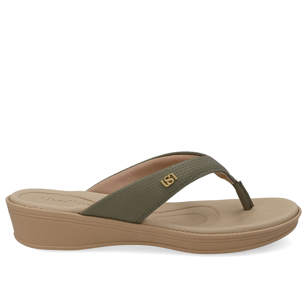 Chinelo Salto Plataforma Couro