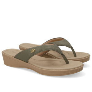 Chinelo Salto Plataforma Couro