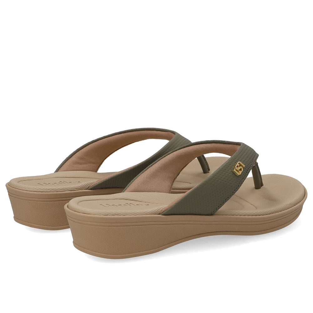 Chinelo Salto Plataforma Couro