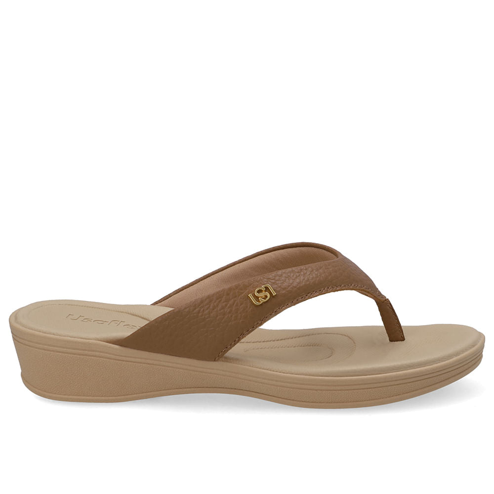 Chinelo Salto Plataforma Couro