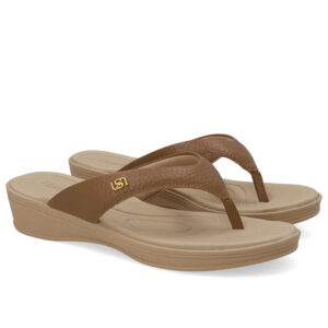Chinelo Salto Plataforma Couro