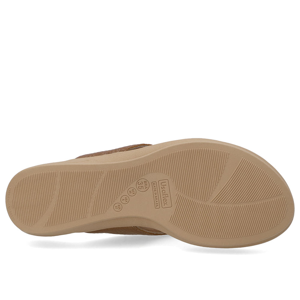 Chinelo Salto Plataforma Couro