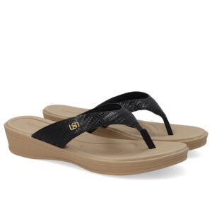 Chinelo Salto Plataforma Couro