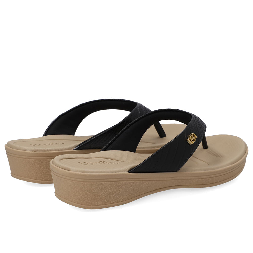 Chinelo Salto Plataforma Couro