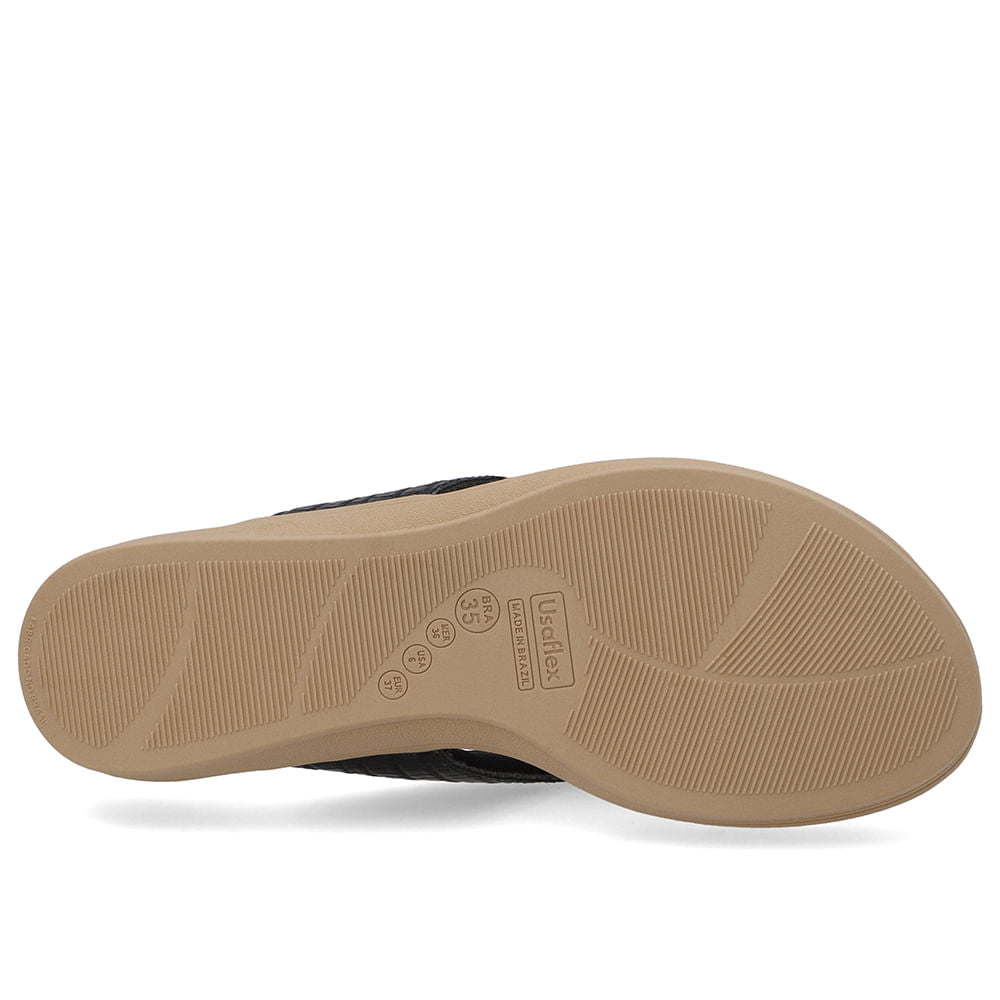 Chinelo Salto Plataforma Couro