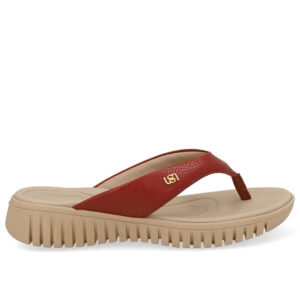 Chinelo Plataforma Couro