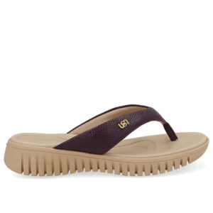 Chinelo Plataforma Couro