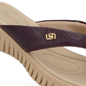 Chinelo Plataforma Couro