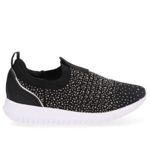 Tênis Slip On Tricot Strass