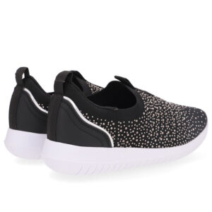 Tênis Slip On Tricot Strass