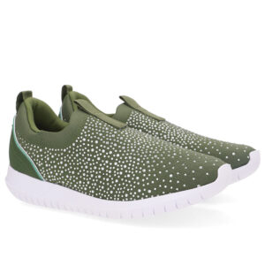 Tênis Slip On Tricot Strass