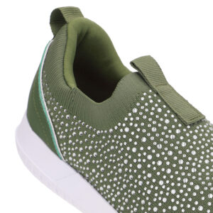 Tênis Slip On Tricot Strass