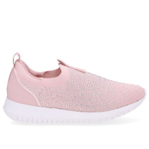 Tênis Slip On Tricot Strass