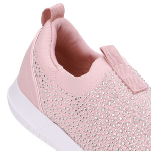 Tênis Slip On Tricot Strass