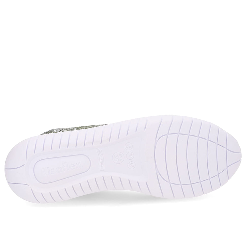 Tênis Slip On Tricot Cadarço Strass