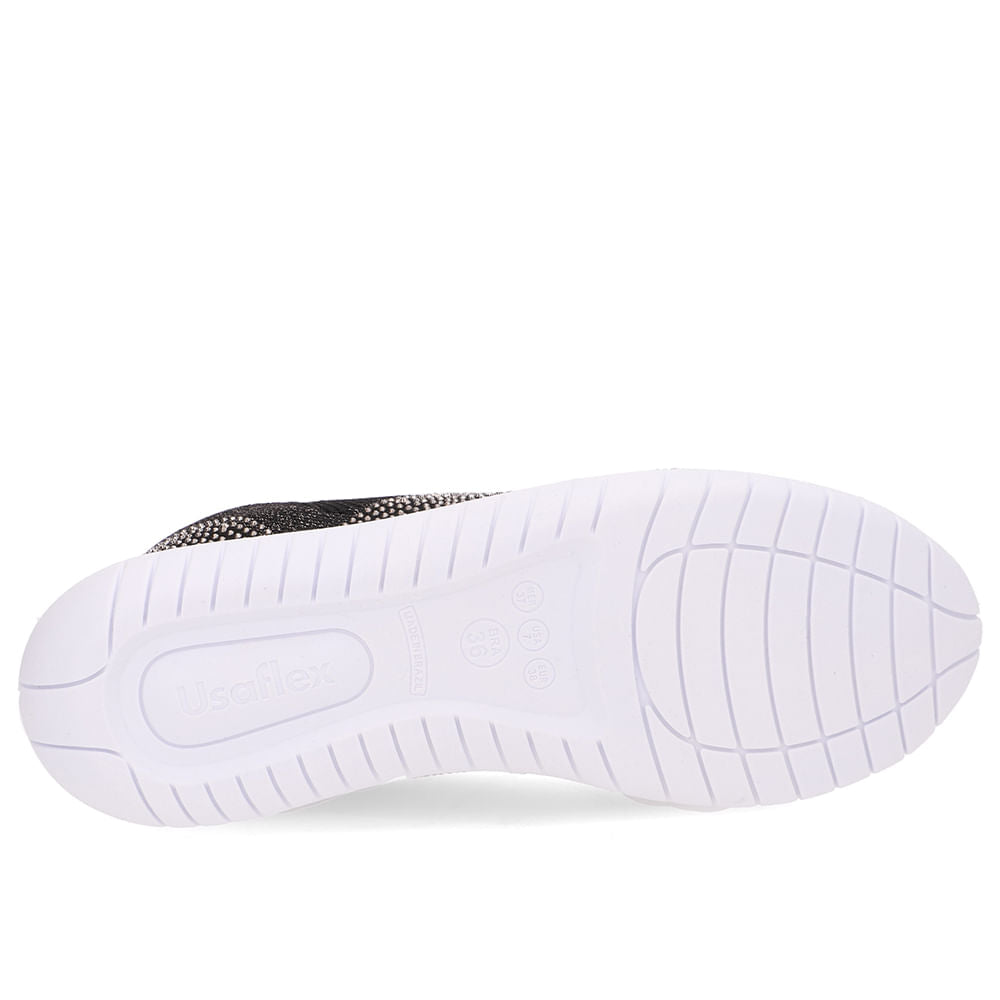 Tênis Slip On Tricot Cadarço Strass