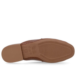 Mule Bico Redondo Couro