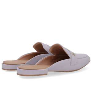 Mule Bico Redondo Couro