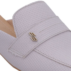 Mule Bico Redondo Couro