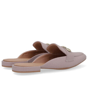 Mule Salto Bloco Couro