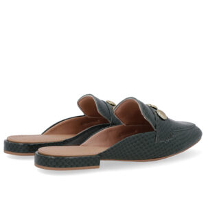 Mule Salto Bloco Couro