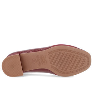 Scarpin Couro Detalhe Tecido Enfeite