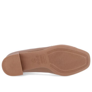 Scarpin Couro Detalhe Tecido Enfeite