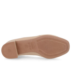 Scarpin Couro Detalhe Tecido Enfeite