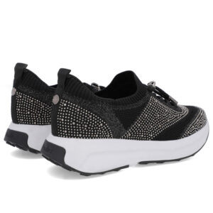 Tênis Cadarço Tricot Strass