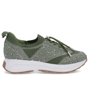 Tênis Cadarço Tricot Strass