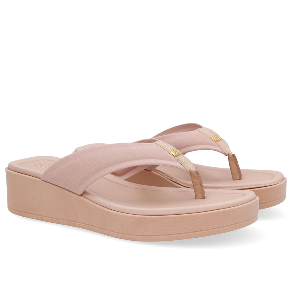 Chinelo Salto Plataforma Tecido
