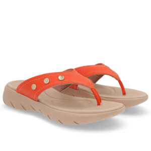 Chinelo Baixo Couro Enfeite Rebite