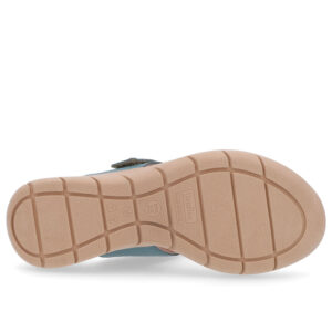 Chinelo Baixo Couro Petróleo Ajuste Fecho-Flex