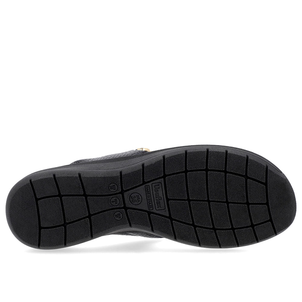 Chinelo Plataforma Couro Enfeite Brilho