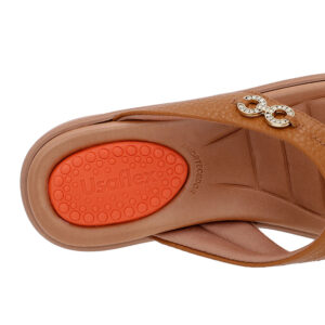 Chinelo Plataforma Couro Enfeite Brilho