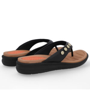 Chinelo Plataforma Couro