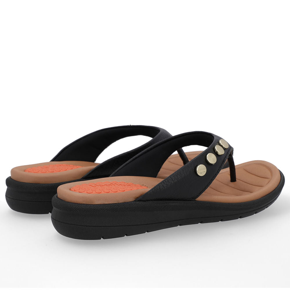 Chinelo Plataforma Couro
