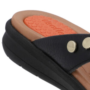 Chinelo Plataforma Couro
