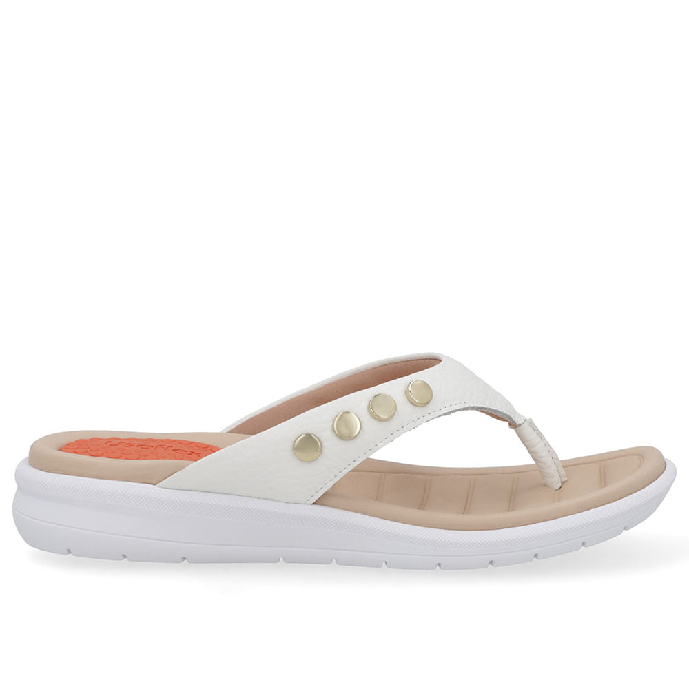 Chinelo Plataforma Couro