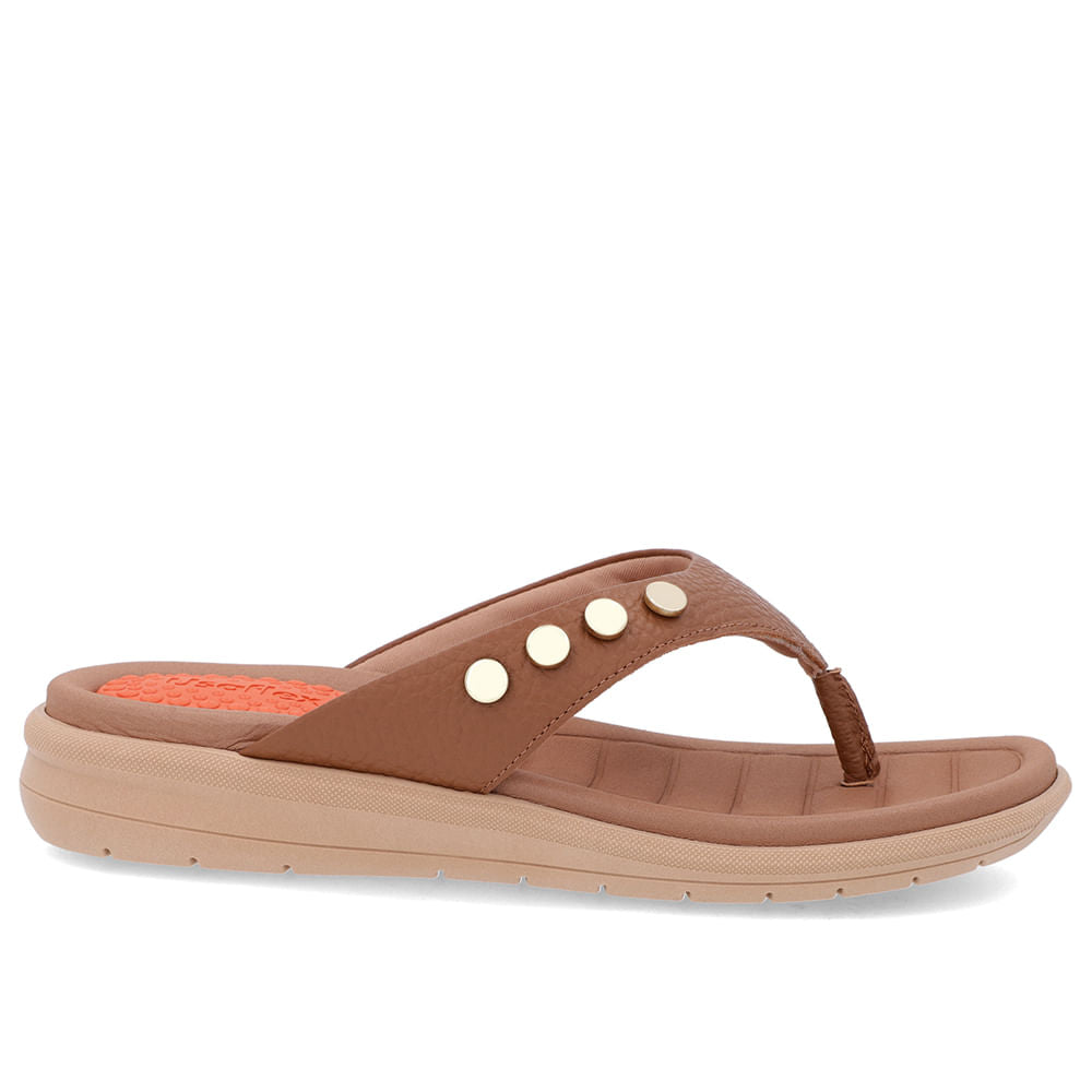 Chinelo Plataforma Couro