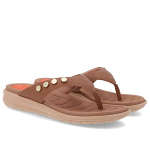 Chinelo Plataforma Couro