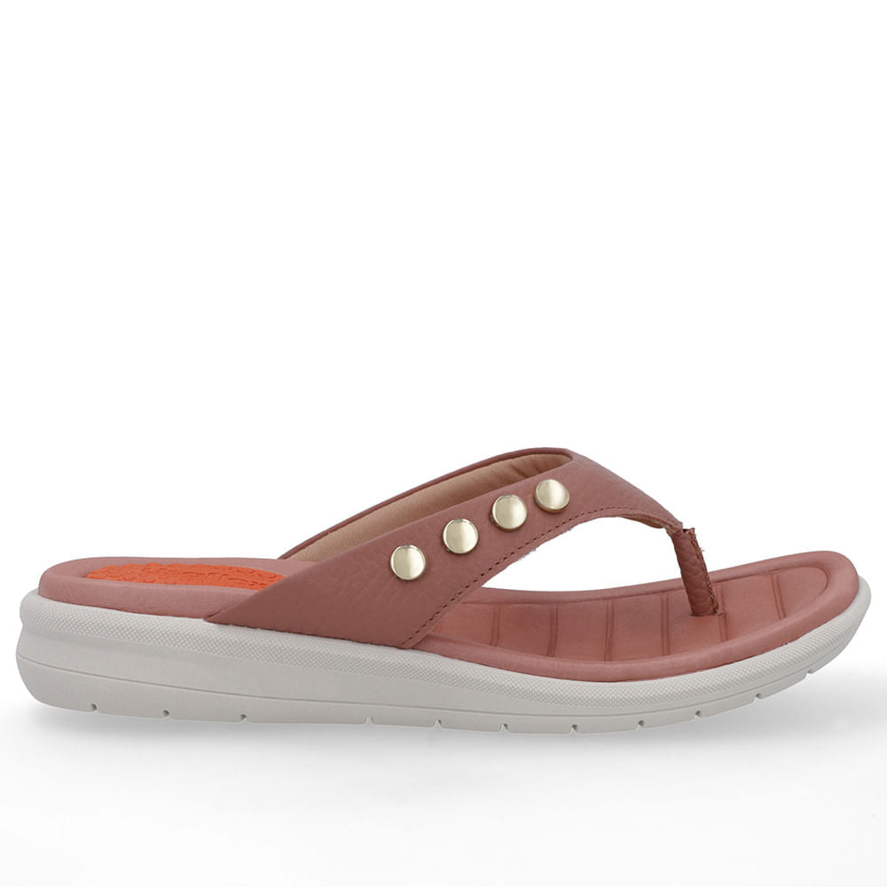 Chinelo Plataforma Couro