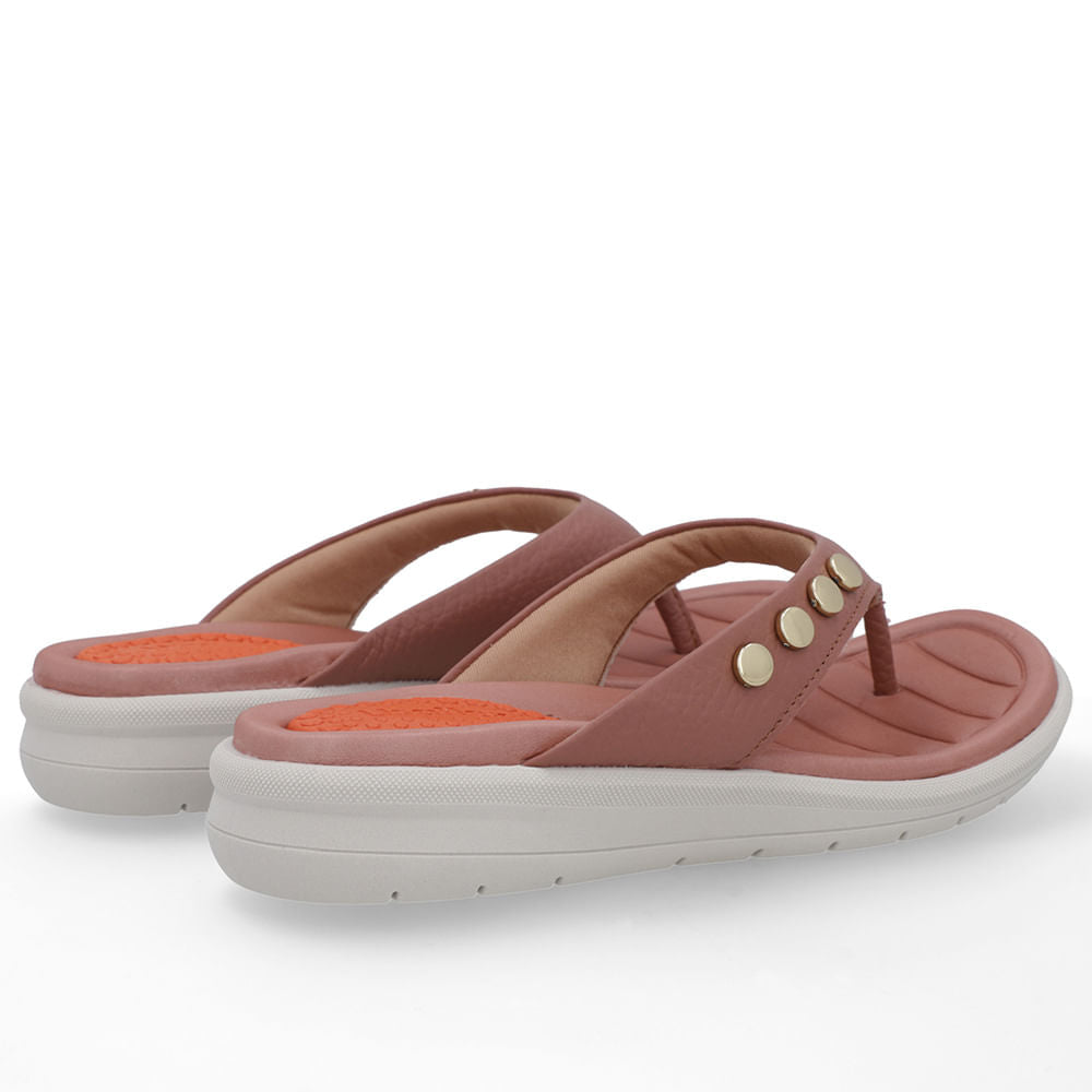 Chinelo Plataforma Couro