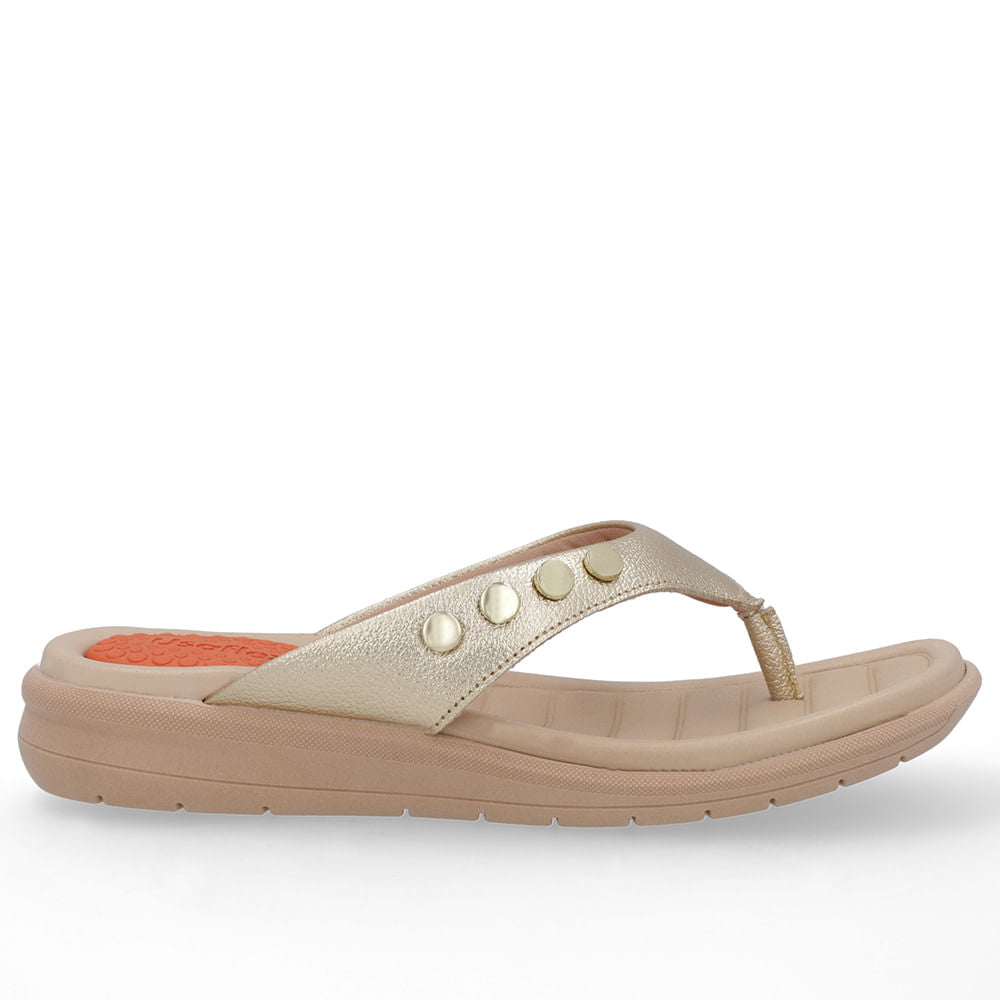 Chinelo Plataforma Couro