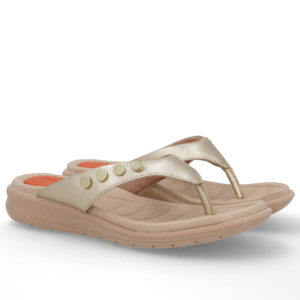 Chinelo Plataforma Couro