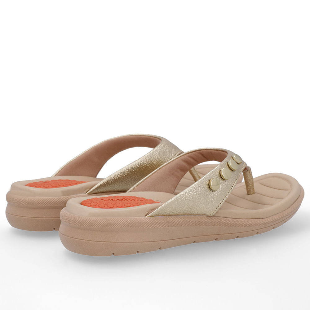 Chinelo Plataforma Couro