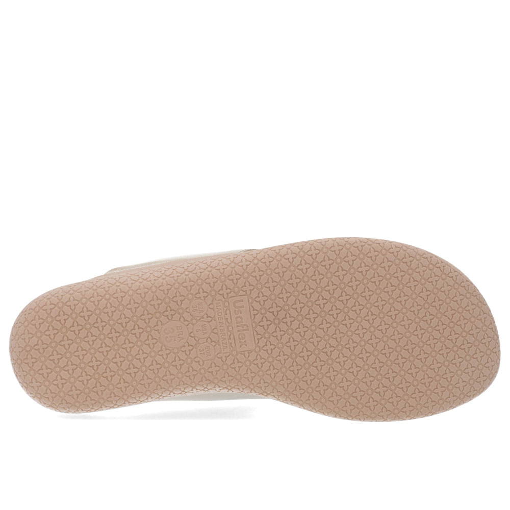 Chinelo Básico Couro Dourado Liso